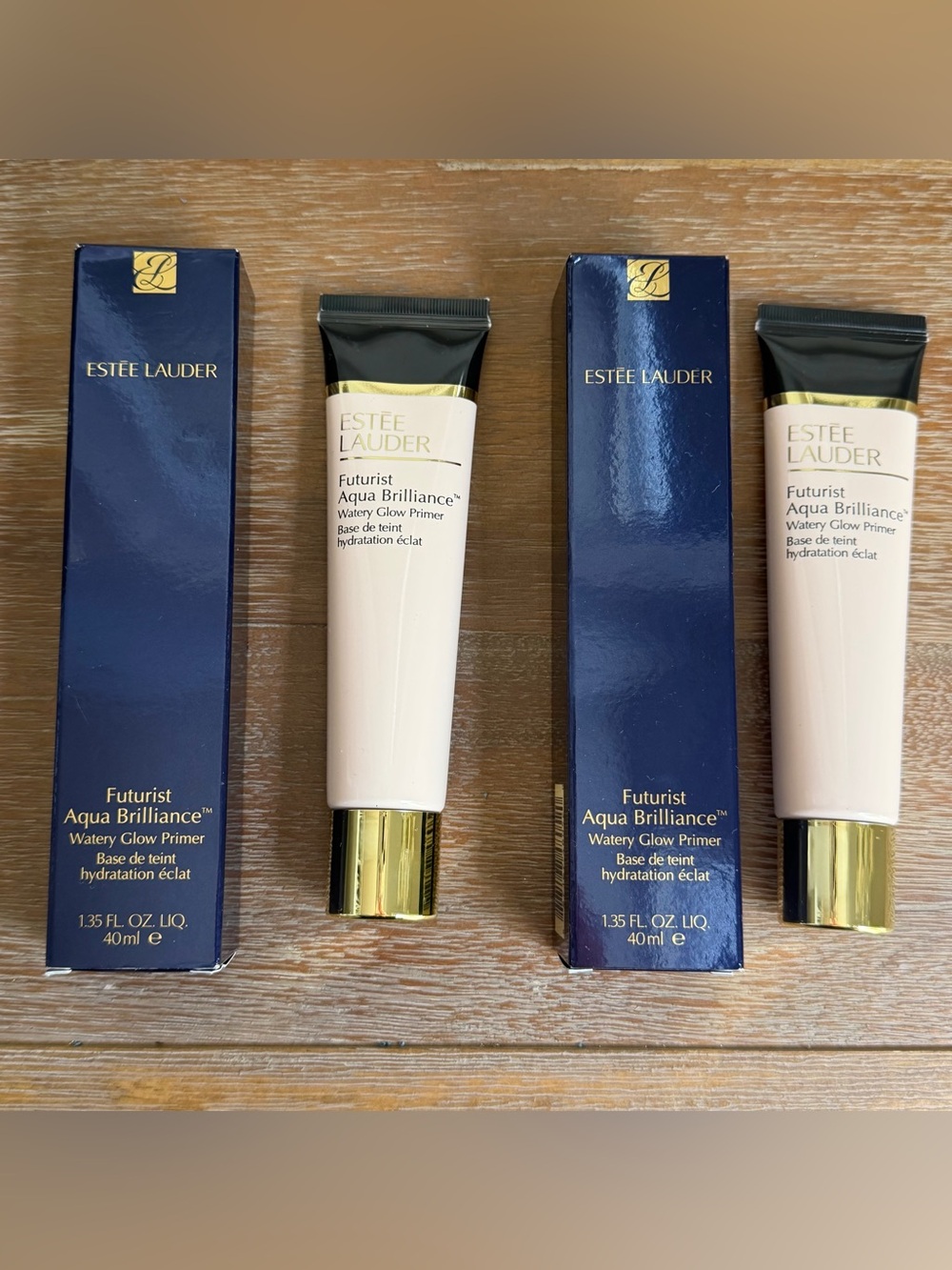 NEW in box set of (2) Estée Lauder Futurist Aqua Brilliance Watery Glow Primers